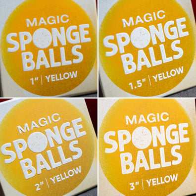 Magic Sponge Balls 4PK YELLOW 1" by Murphy's Magic